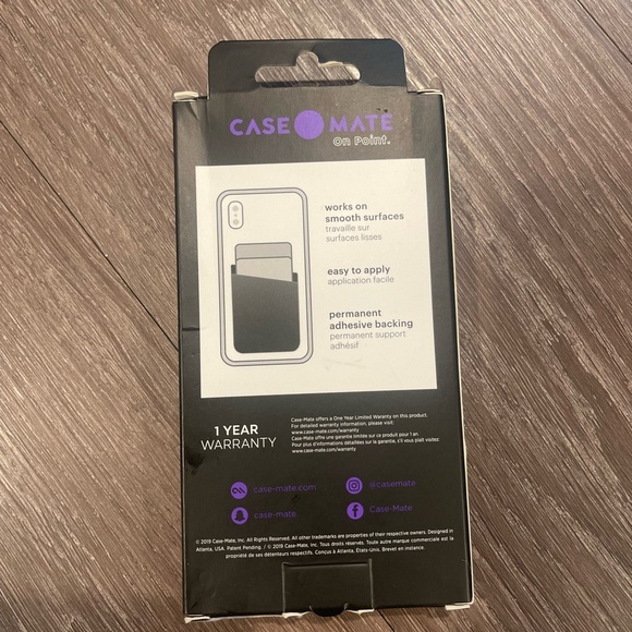 Case-Mate Pockets Stick On Card Holder for Smartphones - Black - Picture 2 of 2